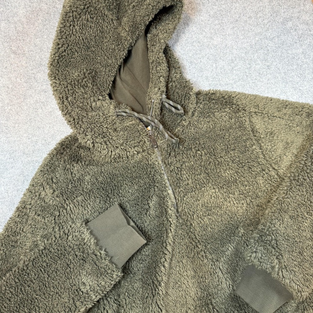 Lululemon Oh So Sherpa Hoodie Womens 6 Green Half Zip Teddy Fleece LW3FLRS
